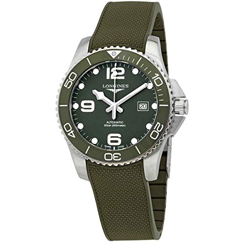 Longines HydroConquest Automatische Herrenuhr, grünes Zifferblatt, Grün, Green, Tauchen Uhr im Sale