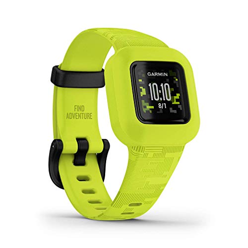 Garmin vívofit jr. 3 – wasserdichter, digitaler Aktivitätstracker für Kinder ab 4 Jahren, Schrittzähler, großes 1,4 cm Display, Notfallkontakt, bis zu 1 Jahr Batterielaufzeit, Abenteuerwelt & Quiz im Sale