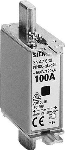 Siemens – Sicherung nh-500 V t-00 100 A Indikator Central im Sale