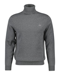 Thumbnail for GANT Herren Classic Cotton ROLLERNECK Pullover, Dark Grey Melange, im Sale