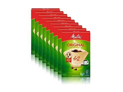 Melitta Filtertüten 1x2/80 naturbraun, 9er Pack (9 x 80 Stück)