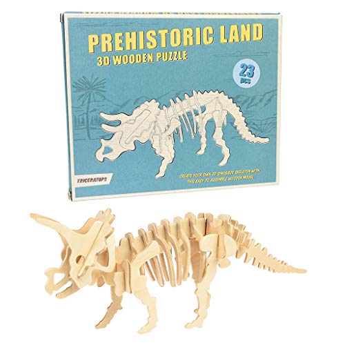 Rex London Make Your Own Triceratops 3d Wooden Puzzle im Sale