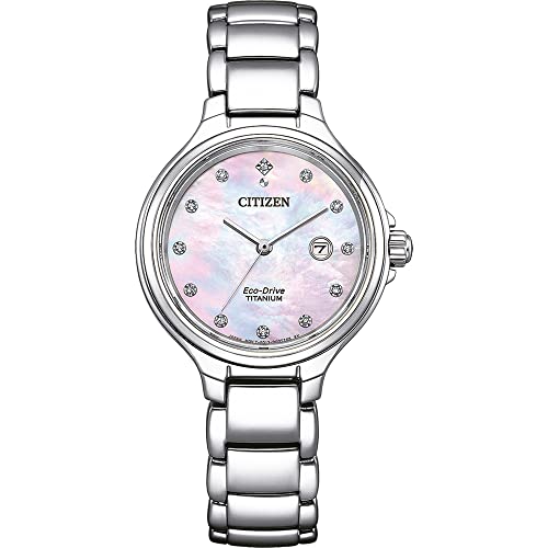 Citizen Damen Analog Quarz Uhr mit Titan Armband EW2680-84Y im Sale