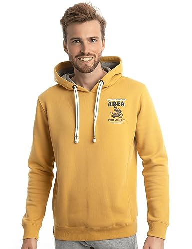 Roadsign Australia Herren Hoodie mit Kapuze & Kordelzug & Logo-Aufruck Crocodile Gelb | L im Sale