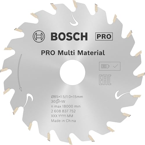 Bosch 1x PRO Multi Material Kreissägeblatt für Akku-Handkreissägen (für Aluminium, Kunststoff, Ø mm, Professional Zubehör Handkreissäge) im Sale