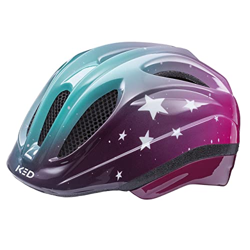 KED Kinder Meggy Trend Fahrradhelm, Stars Blue Green, (46-51cm) im Sale