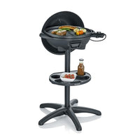 Thumbnail for SEVERIN Barbecue-/Standgrill mit Haube, Elektrogrill mit Thermostat, Grillplatte mit keramischer Beschichtung, 2.000W, Grillfläche Ø 41 cm, Matt Schwarz, PG 8541