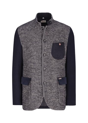 Luis Trenker Herren Strickblazer im Materialmix Lusandro, Farbe:Marine, im Sale