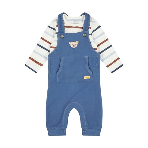 Steiff Baby-Jungen Set Hose + T-Shirt Langarm, Bijou Blue, 56 im Sale