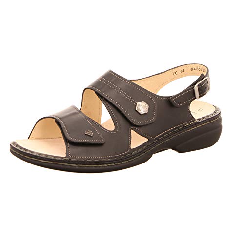 Finn Comfort Milos, Damen Knöchelriemchen Sandalen, Schwarz (Schwarz), 39 EU im Sale