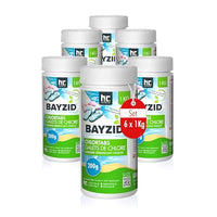 Thumbnail for Pool Chlor Tabletten 200g 6 x 1 kg BAYZID von Höfer Chemie zur dauerhaften Chlorung von Pool und Schwimmbad - HOCHWIRKSAM und EFFEKTIV gegen Bakterien und Pilze