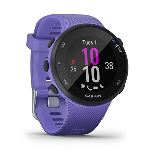 Garmin Forerunner 45S – GPS-Laufuhr im schlanken Design mit umfangreichen Lauffunktionen, Trainingsplänen, Herzfrequenzmessung am Handgelenk, für schlanke Handgelenke, Smartphone Benachrichtigungen