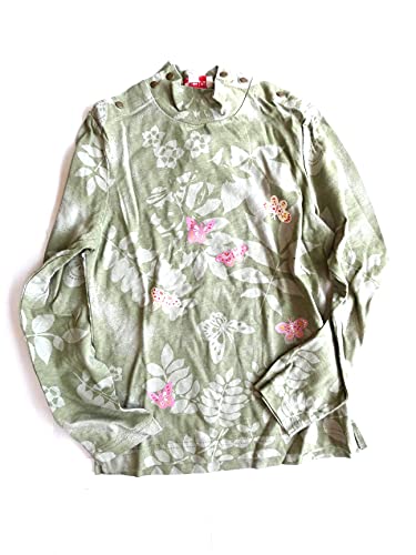 Catimini Poetic Romance Mädchen Langarmshirt Schmetterlinge C810025 (6A,grün) im Sale