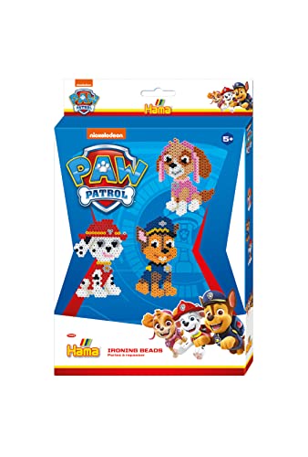 Hama Perlen 7966 Bügelperlen Paw Patrol, kleines Geschenkset mit ca. 2000 Midi-Perlen, 5 mm Durchmesser, für Kinder ab 5 Jahren im Sale