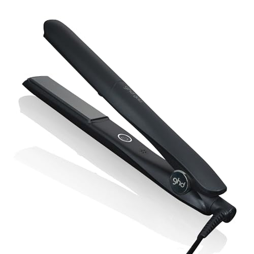 ghd gold - Professioneller Haarglätter zum Glätten, Locken und zum Erzeugen von Wellen, optimale Stylingtemperatur 185ºC, Zweizonen-Technologie, Schwarz im Sale