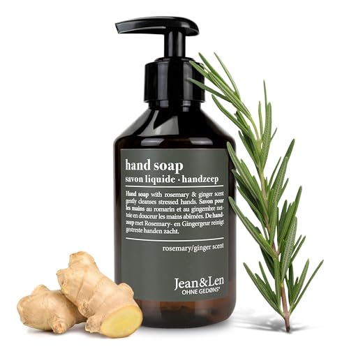 Jean & Len Hand & Body Wash Rosemary und Ginger im Nachfüllbeutel, reinigt und pflegt die Haut, würzig-frischer Duft, Flüssigseife im Nachfüllpack, ohne Silikone, Parabene & Mikroplastik, 1,5 im Sale