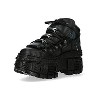 Thumbnail for New Rock M.WALL106-S12 Unisex-Stiefel, TANK-Sohle, mit Schnürung, Leder, Schwarz, Unisex, Schwarz , 39 EU im Sale