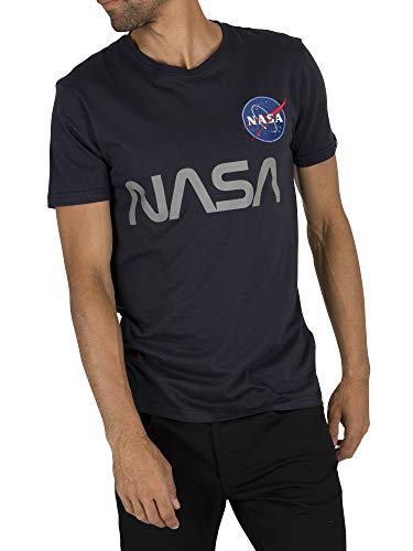 Alpha Industries Herren NASA Reflective T-Shirt, Rep.Blue, 56 im Sale