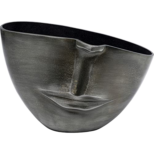 Kare Design Vase Half Face, Antrhazit, Deko Vase, Blumenvase, Aluminium, 31x22x11 cm (H/B/T) im Sale