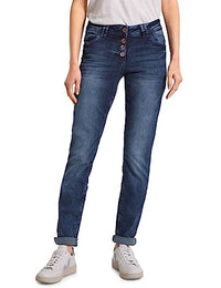 Thumbnail for Cecil Damen Scarlett Jeans Jeanshose Loose, Mid Blue Wash-Bronze, 32W x 32 im Sale