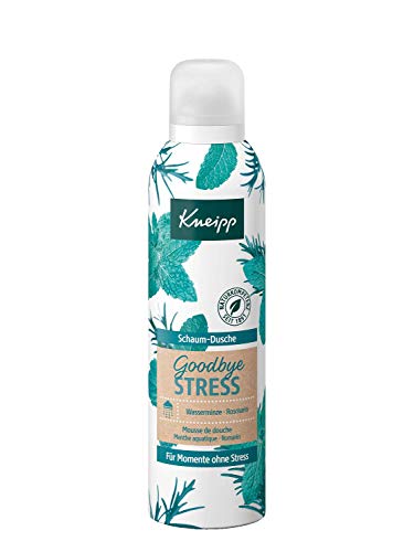 Kneipp Schaum-Dusche Goodbye Stress - feuchtigkeitsspendender Dusch-Schaum mit ätherischen Ölen aus Rosmarin & Wasserminze für mehr Energie - vegan - 200ml im Sale