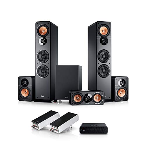 Teufel Ultima Surround Wireless 5.1 Set - Heimkino-Set mit Kabellose Rear Speakers, Mächtiger Subwoofer, Höhe Sprachverständlichkeit, Bassreflex, 3-Wege-System - weiß im Sale