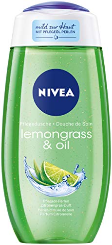 NIVEA 81067-01000-70 Pflegedusche Lemongrass & Oil (250 ml), erfrischendes Duschgel mit wertvollen Ölperlen, verwöhnende Dusche mit revitalisierendem Zitronengras-Duft