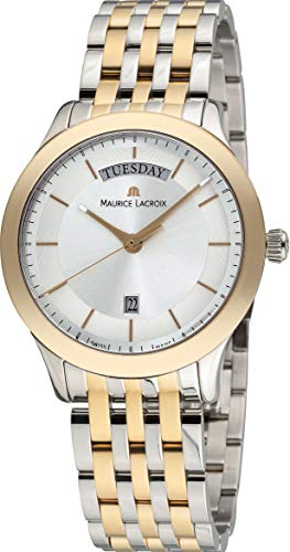 Maurice Lacroix Les Classiques Day / Date Quartz Uhr, Silber, LC1227-PVY13-130-1 im Sale