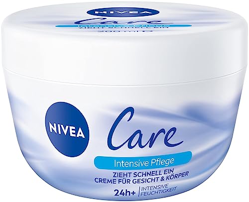 NIVEA Care Creme, schnell einziehende Creme für Gesicht und Körper, feuchtigkeitsspendende NIVEA Creme für ein zartes und glattes Hautgefühl (200 ml) im Sale