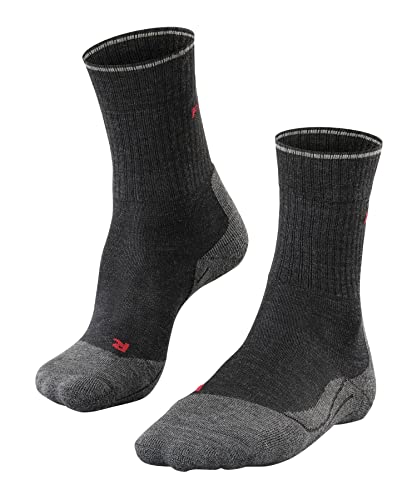 FALKE Damen Wandersocken TK2 Explore Wool Silk W SO Wolle antiblasen dick 1 Paar, Grau (Light Grey 3400), 39-40 im Sale