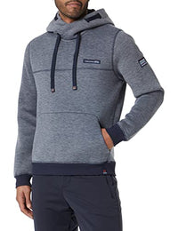 Thumbnail for Timezone Herren Hi-Tech Hoodie Kapuzenpullover, total Eclipse Melange, im Sale