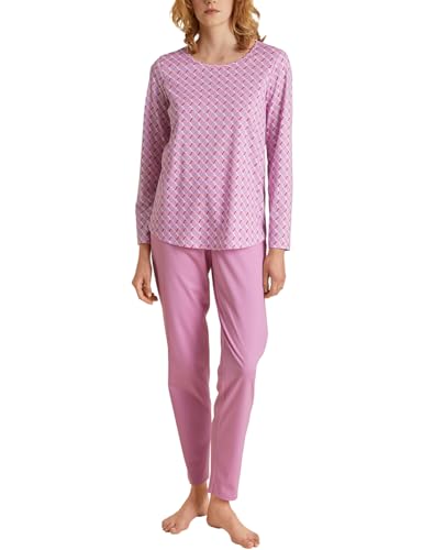 CALIDA Coastal Dreams Pyjama, lang Damen, aus 100% Baumwolle im Sale