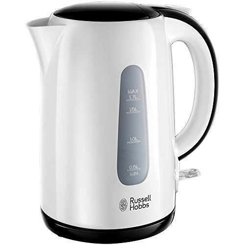 Russell Hobbs Wasserkocher [1,7l, 2200W] My Breakfast (verdecktes Heizelement, herausnehmbarer Kalkfilter, Kochstoppautomatik, außenliegende Wasserstandsanzeige, autom Deckelöffnung)Teekocher 25070-70 im Sale