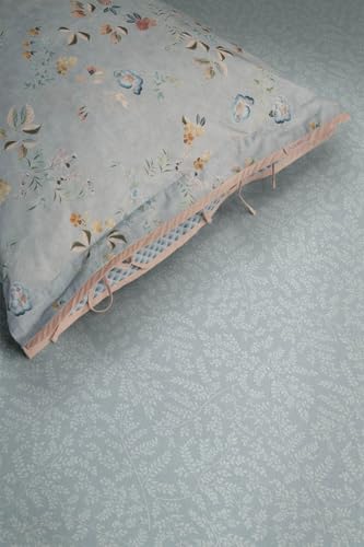 Pip Studio Spanbettlaken Leafy Blau Grau 140x200/220