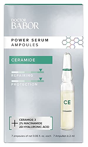 DOCTOR BABOR Power Serum Ceramide, Ampullen fürs Gesicht, Hyaluronsäure + Ceramide für eine intakte Hautschutzbarriere, Vegane Formel, 7 x 2 ml im Sale