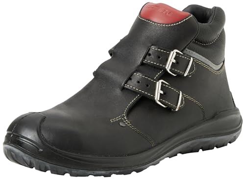 ELTEN Sicherheitsschuhe ANDERSON Roof S3 HI, Damen und Herren, Leder, Stahlkappe, leicht, robust, Schwarz/Rot, im Sale