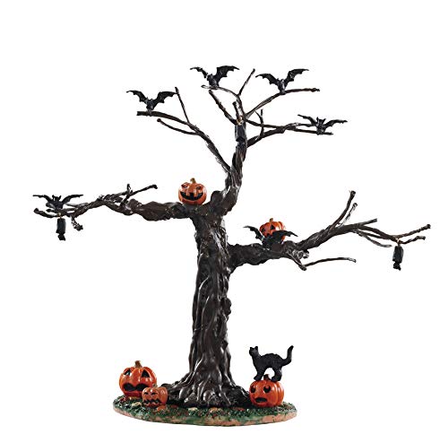 Lemax 93418 - Batty for Pumpkins Tree - Neu 2019 - Baum/Gruselbaum mit Fledermäusen & Kürbisköpfen - Spooky Town - Halloween Tischdeko Figuren/Dekoration