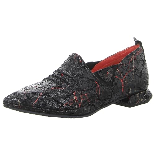 Simen Damen Slipper Schwarz Rauleder, im Sale