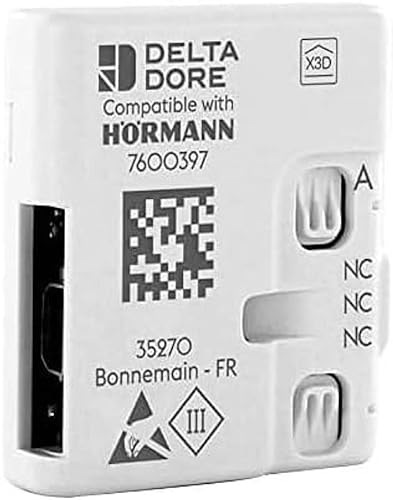 Hörmann DeltaDore Gateway HCP Adapter (zur Steuerung von Garagentor-Antrieben über Tydom Smart Home System, inkl. Anschlussleitung, 51×47,5×16 mm) 4510103, weiß