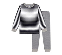 Thumbnail for Petit Bateau A0BYG Langarm-Pyjama Jungen Smoking/Marshmallow 5 Jahre im Sale