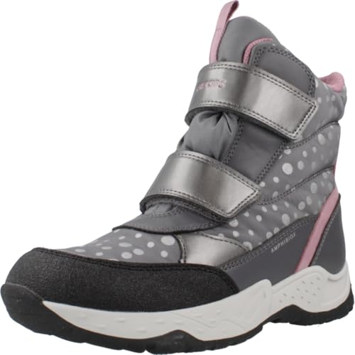 Geox J SENTIERO Girl B AB Ankle Boot, DK Grey/PINK, 29 EU im Sale