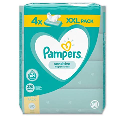 Pampers Sensibel Feuchte Tücher, 3 x 4 x 80 Tücher (960 Wischtücher)