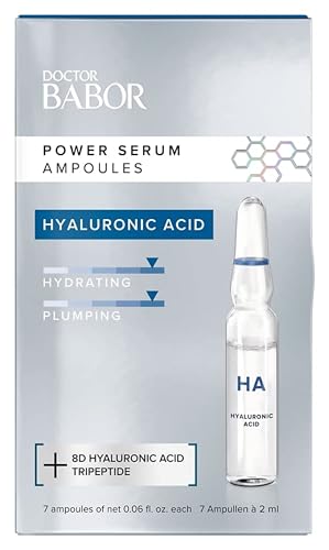 DOCTOR BABOR Power Serum Hyaluronic Acid, Ampullen fürs Gesicht, Hyaluronsäure + Tripeptide für intensive Feuchtigkeit, Vegane Formel,{ 7 x 2 ml } | 7 Stück (1er Pack) im Sale