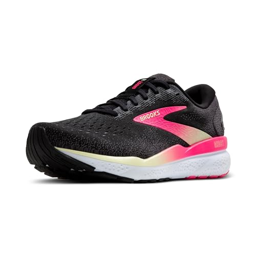 Brooks Damen Ghost 16 Sneaker, Black/Pink/Yellow, 42.5 EU im Sale