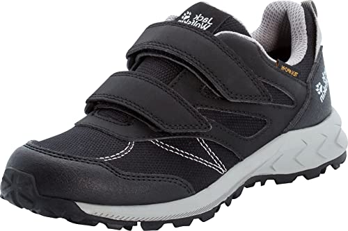 Jack Wolfskin Jungen Unisex Kinder Woodland Texapore Low Vc K Sneaker, Phantom/Grey, 30 EU im Sale