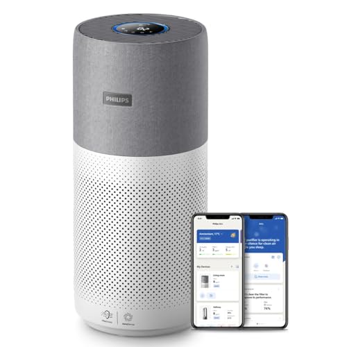 Philips Luftreiniger der Serie 4000i, App-Steuerung, entfernt Keime, Pollen und Staub in Räumen bis zu 158 m², 4 Geschwindigkeiten, Schlafmodus, (AC4236/10) im Sale