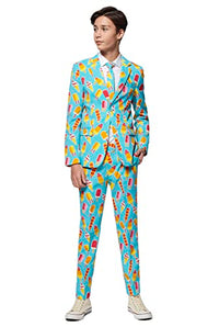 Thumbnail for OppoSuits Lustige Verrückt Anzüge für Jungen 10 - 16 Jahre alt - Kommt mit Jacke, Hose und Krawatte Cool Cones 158/164 EU (14Y) im Sale