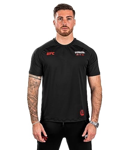 Venum UFC Adrenaline Herren Fight Week Dry-Tech T-Shirt - Schwarz - im Sale