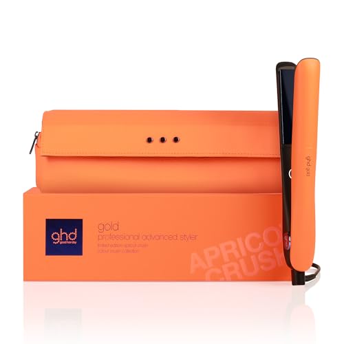 ghd Gold Colour Crush Professional Glätteisen zum Glätten, Locken und Wellen schaffen, optimale Stylingtemperatur 185°C, Dual-Zonen-Technologie, Limited Edition 2024, Orange im Sale