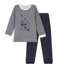 Thumbnail for Petit Bateau Jungen Pyjama, Blau Smoking / Weiss Marshmallow, 8 Jahre im Sale